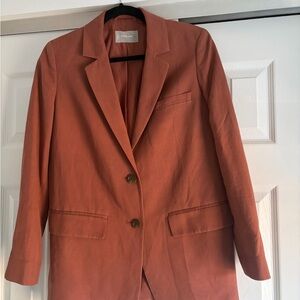 Everlane Terracotta linen blend oversized Blazer size 0 excellent condition